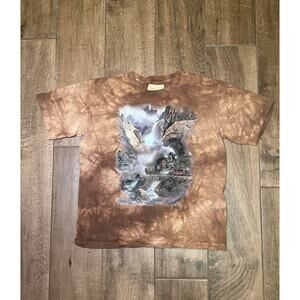 VTG The Mountain Tie Dyed T Shirt Locomotive Train Georgetown Loop RR Kids Large